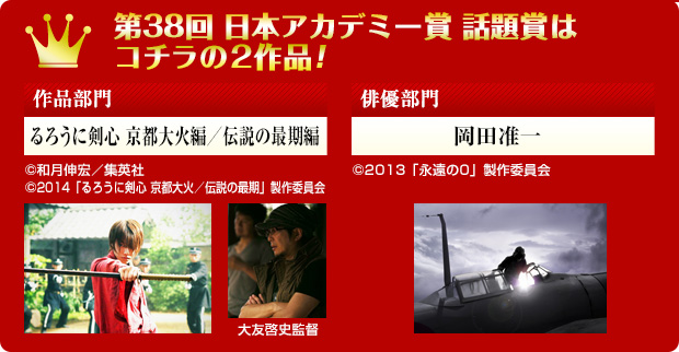 第37回 日本アカデミー賞 話題賞決定!