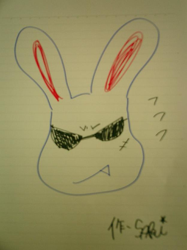 福田くんが考える「ウサギとカメ」のウサギ（想像）。