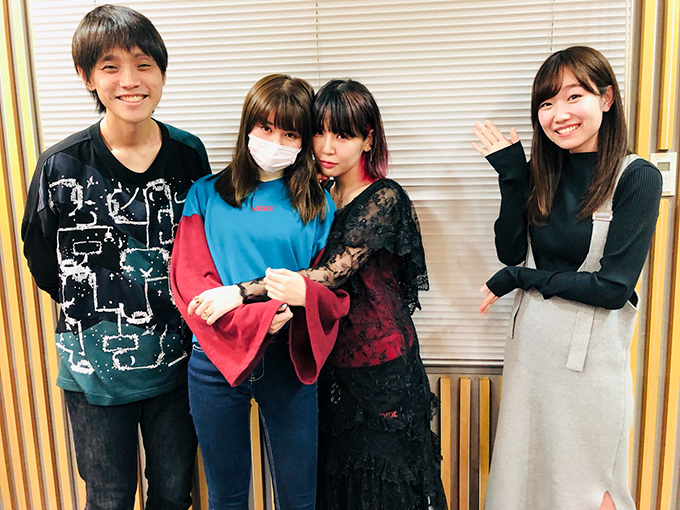 左から吉田尚記アナ、戦慄かなの、大森靖子、田所あずさ(アシスタント)